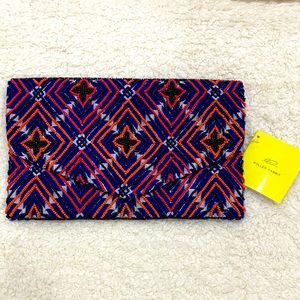 NWT: Roller Rabbit Aishat Beaded Gala Clutch (One Size, Royal Blue)